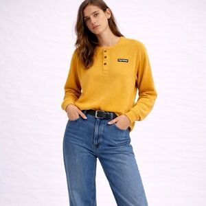 George Custom Supreme Waffle Knit Henley Long Sleeve Shirt Men's Medium Skater